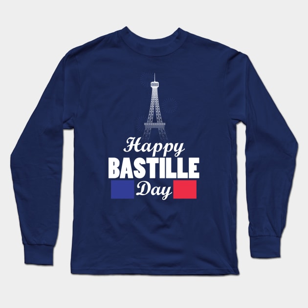 happy bastille day Long Sleeve T-Shirt by FircKin
